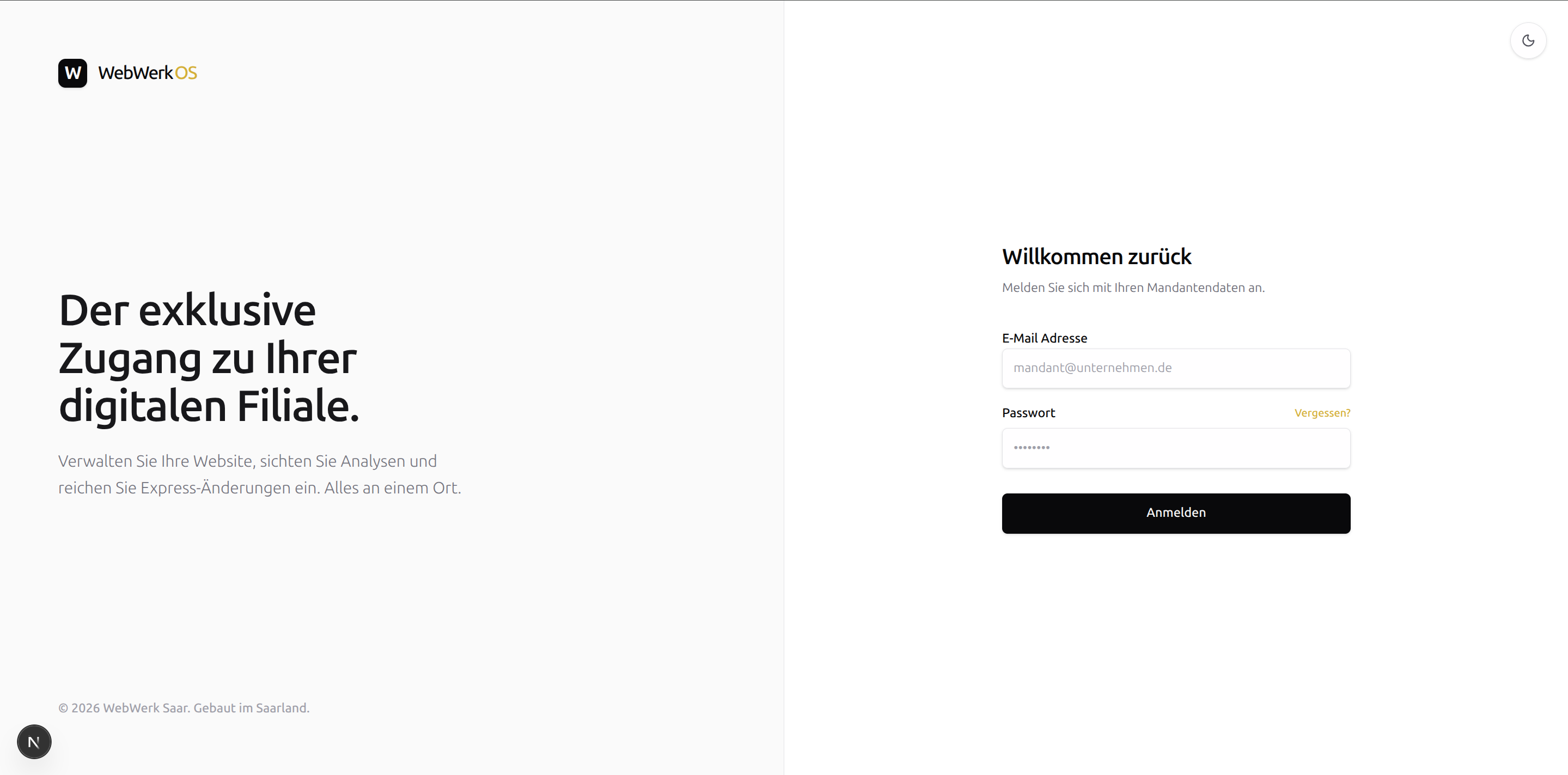 CRM / Kunden-Dashboard Ansicht